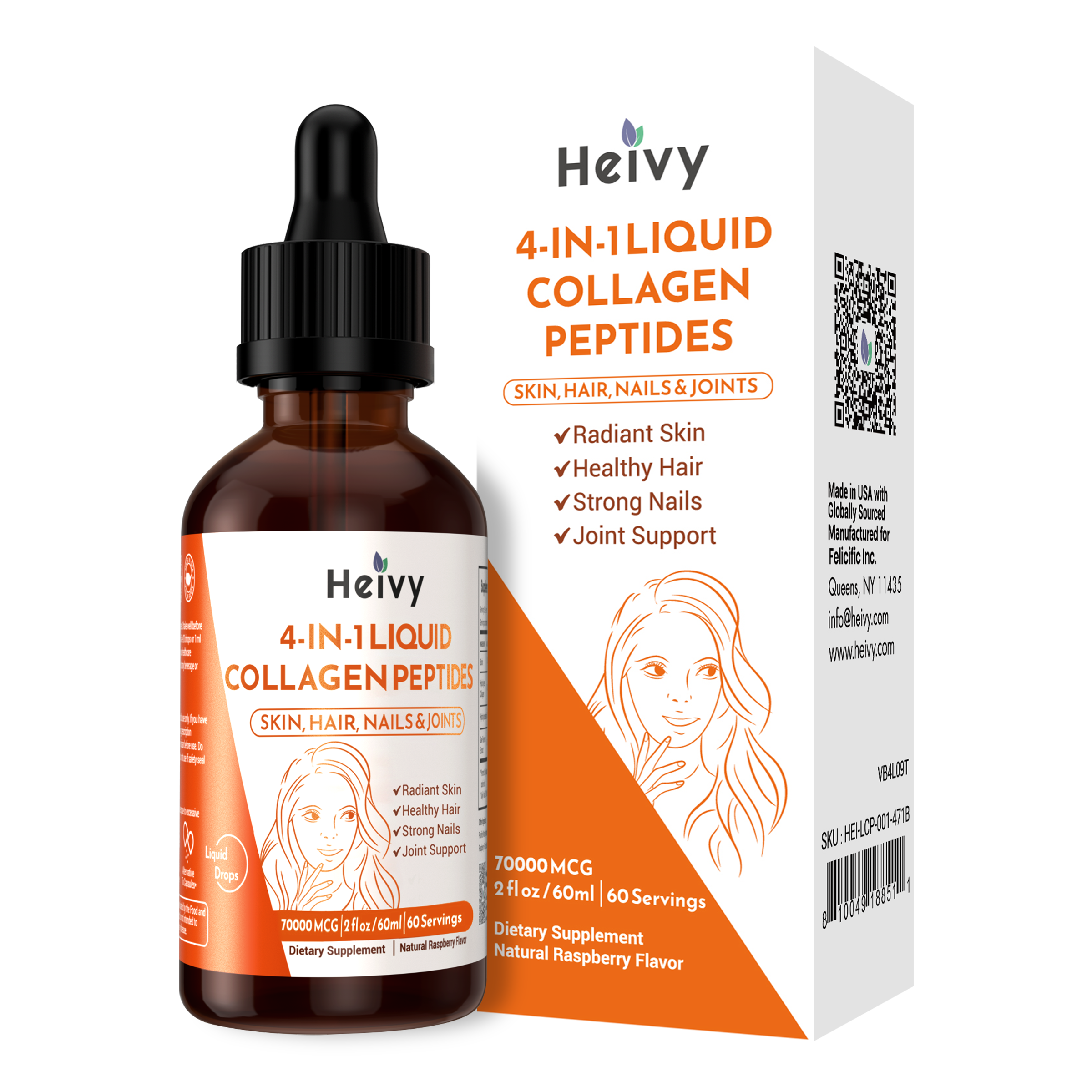 Heivy 4-in-1 Liquid Collagen Peptides - HEALTH AND BEAUTY SUPPORT