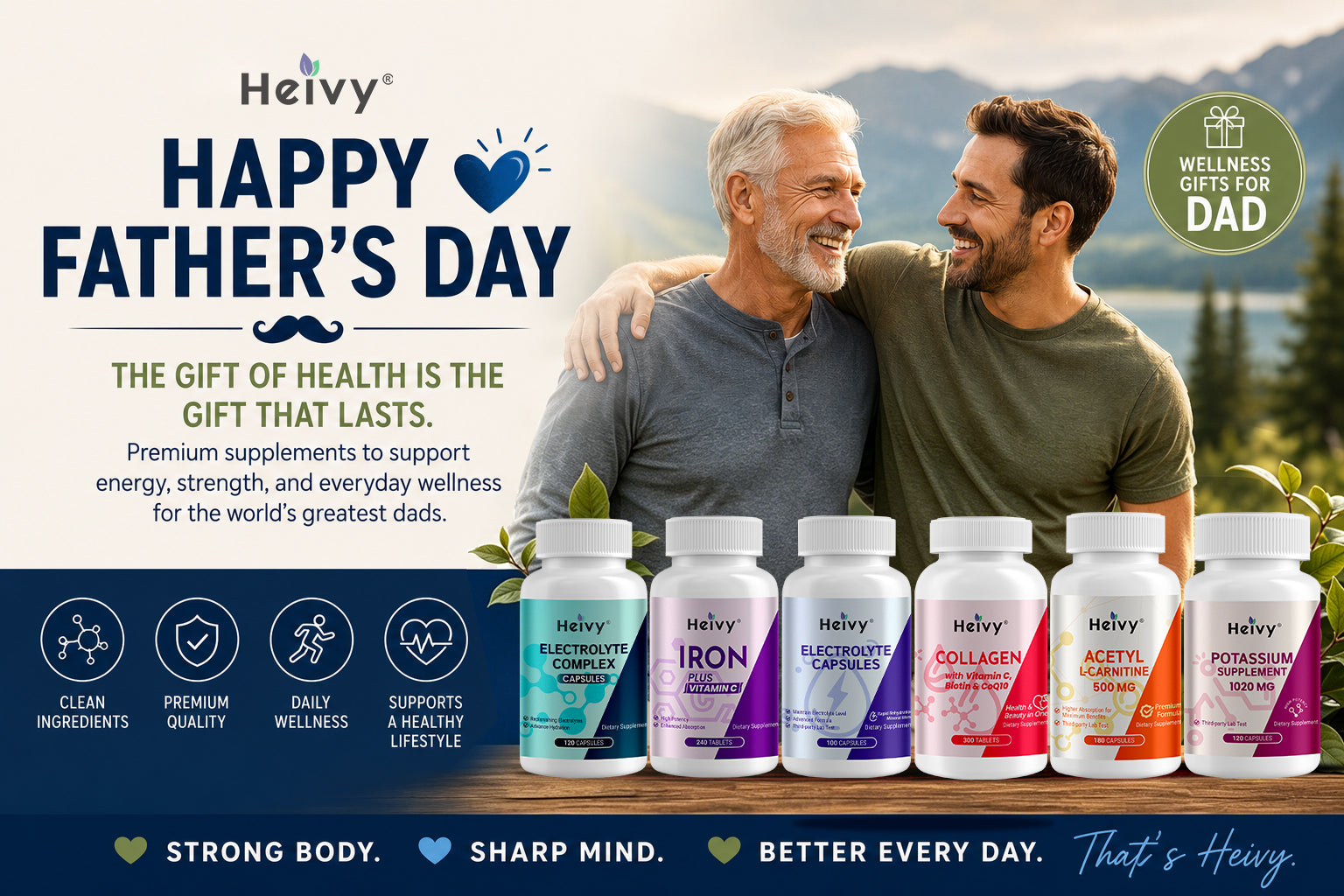 Why Heivy Is the Perfect Father's Day Gift: Supporting the Health of the Men Who Do It All