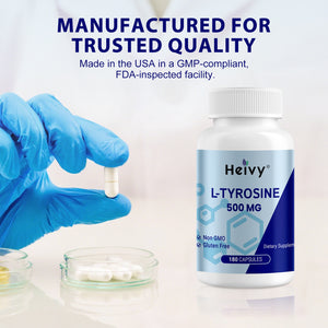 Heivy Nutricost L-Tyrosine 500mg, 180 Capsules