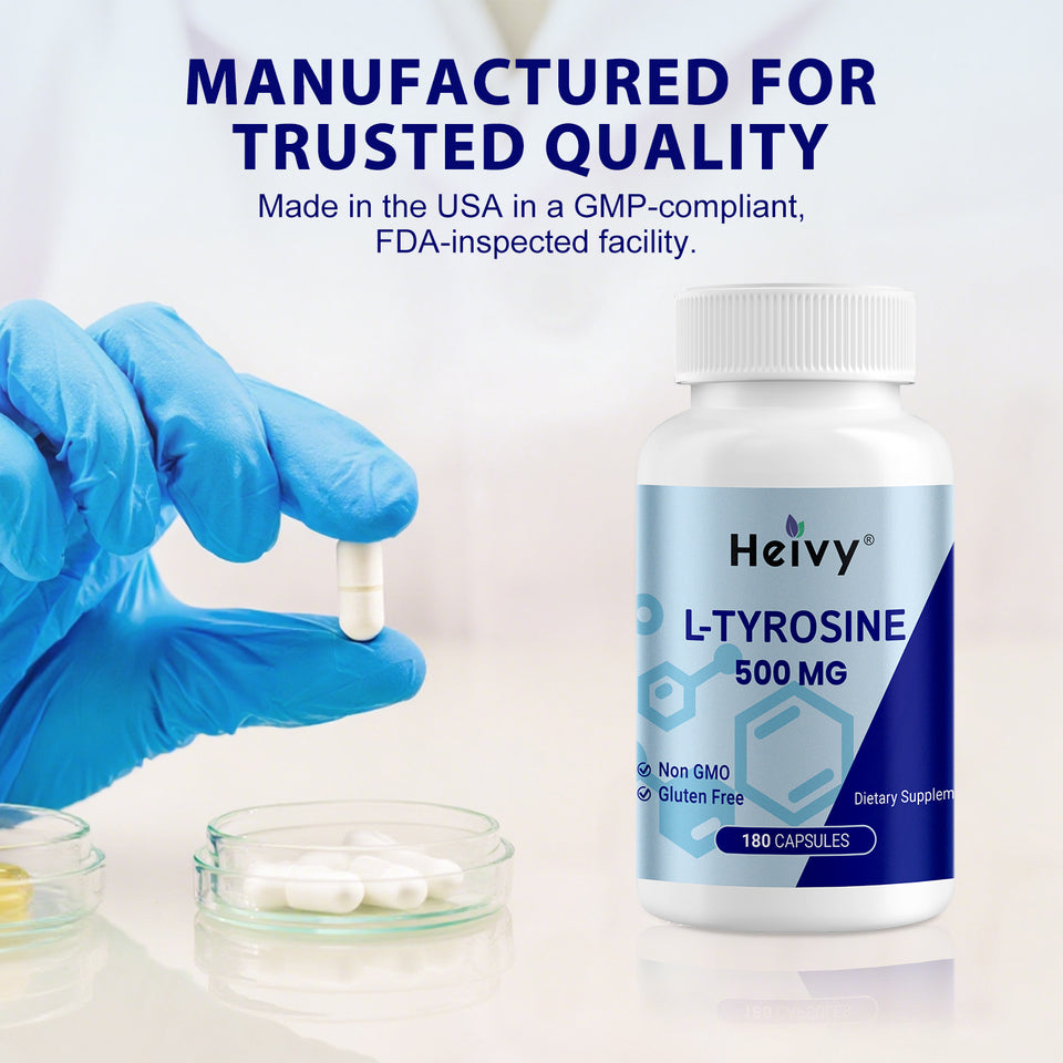 Heivy Nutricost L-Tyrosine 500mg, 180 Capsules