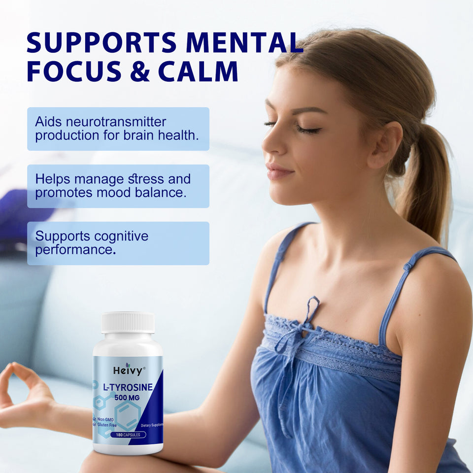 Heivy Nutricost L-Tyrosine 500mg, 180 Capsules