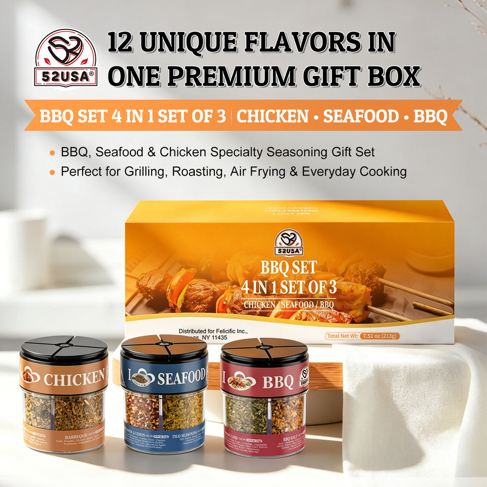 52usa  BBQ set 4in1 set of 3  (Chicken / Seafood / BBQ)