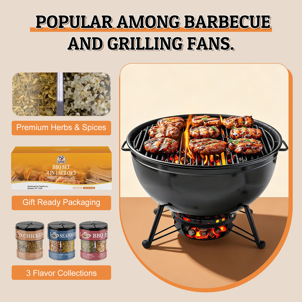 52usa  BBQ set 4in1 set of 3  (Chicken / Seafood / BBQ)