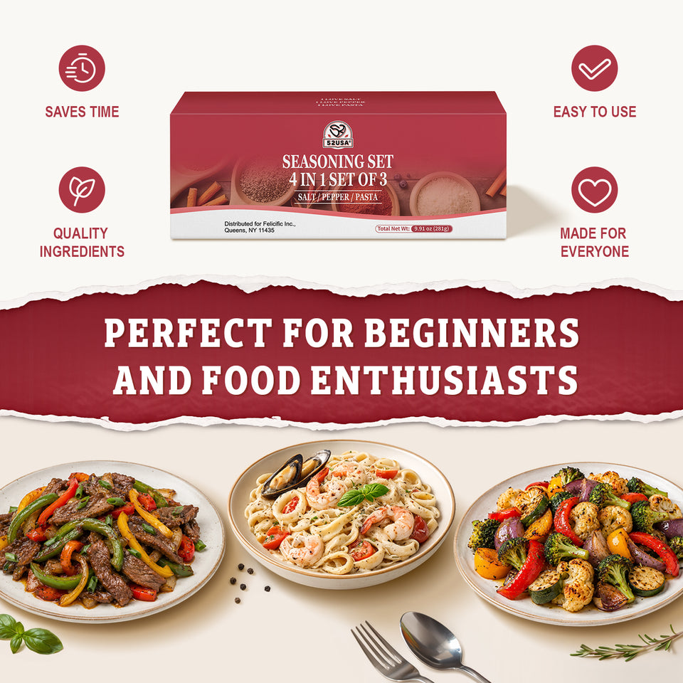 52usa Seasoning set 4in1 set of 3 (Pepper/Salt/Pasta)