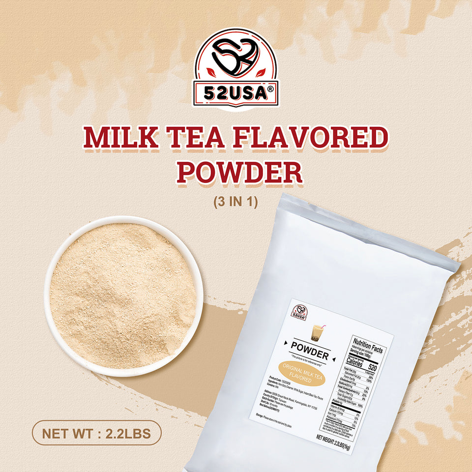 52USA Strawberry Thai Tea Kit: Strawberry Popping Boba + Thai Tea Powder – DIY Southeast Asian Bubble Tea Set