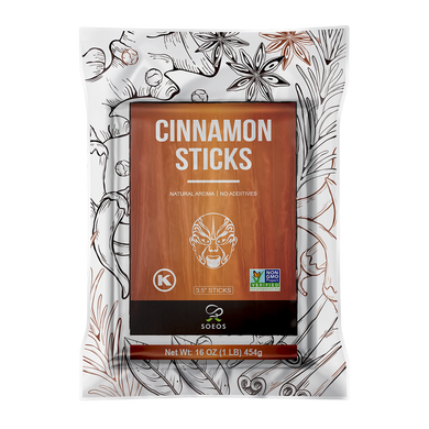 Soeos Cinnamon Sticks 3.5 in, 16oz (453g)