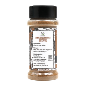 Soeos Organic Star Anise Powder, 1.3 oz (37g)