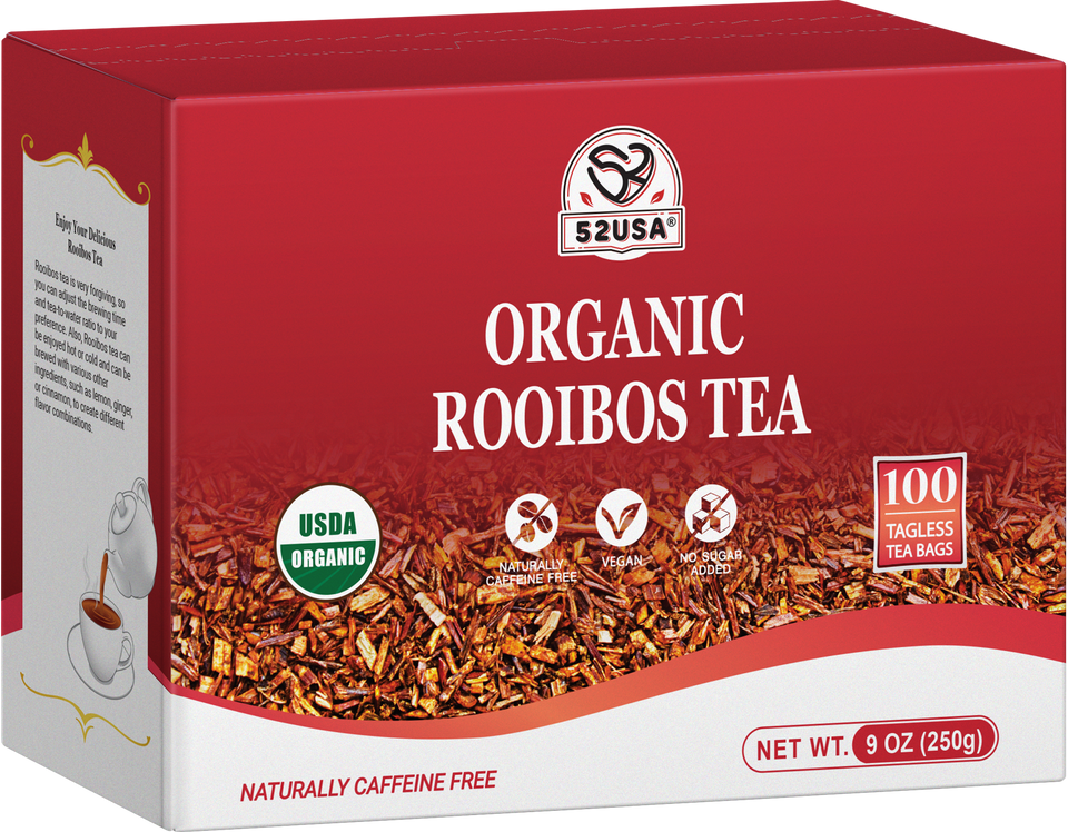 52USA Rooibos Tea Organic, 100 Teabags