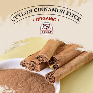 52USA Organic Ceylon Cinnamon Sticks 1oz