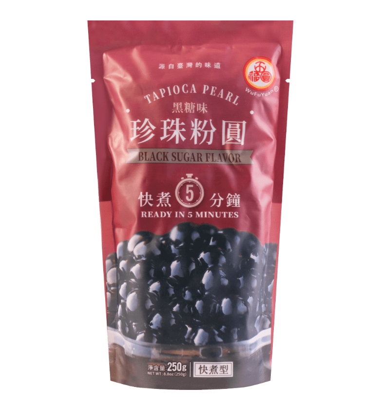 52usa Boba Tapioca Pearl, Black Sugar Flavor, Ready in 5 Minutes, 8.8 Oz.