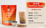 52USA Mango Bubble Tea Duo Kit: Popping Boba (500g) & Black Tapioca Pearls (2 Pack) – Must-Have Mango Drink DIY Set