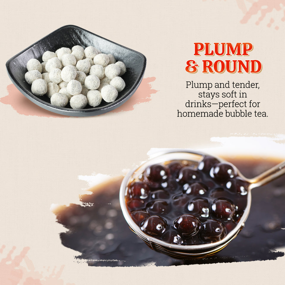 52USA Bubble Tea Must-Have Duo: Quick Cook Black Tapioca Pearls (2 Pack) 52USA Bubble Tea Must-Have Duo: Quick Cook Black Tapioca Pearls (2 Pack) & Strawberry Popping Boba (1 Pack) – DIY Boba Drink Kit DIY Boba Drink Kit