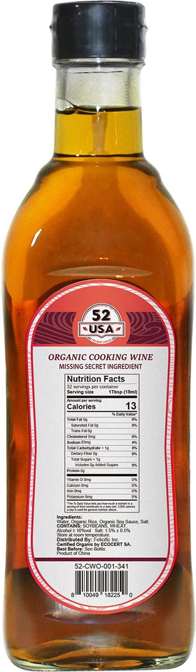 52USA Organic Shaoxing Rice Cooking Wine