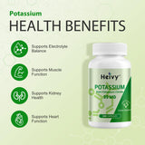 Heivy Potassium Citrate 99mg – 500 Capsules | Potassium Supplement for Electrolyte Support | Vegan, Gluten-Free| Lab Tested | Made in USA