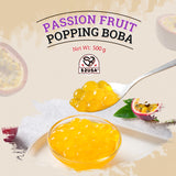 52USA Fruit Popping Boba 3-Flavor Variety Pack: Passion Fruit, strawberry & Mango (500g Each) – Must-Have DIY Boba Topping Kit