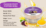 52USA Summer Burst Boba 4-Flavor Pack: Strawberry, Mango, Lychee & Passion Fruit Popping Boba (500g Each) – DIY Topping Kit for Bubble Tea & Chilled Drinks