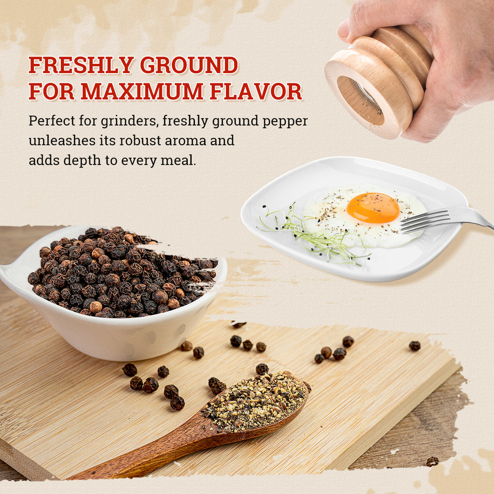 52USA Grinder Refill Trio: Fine Pink Salt 39 oz + Coarse White Salt 39 oz + Whole Black Peppercorns 18 oz – 3-Bottle Seasoning Set
