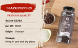 52USA Grinder Refill Trio: Fine Pink Salt 39 oz + Coarse White Salt 39 oz + Whole Black Peppercorns 18 oz – 3-Bottle Seasoning Set