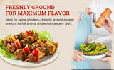 52USA Grinder Refill Trio: Fine Pink Salt 39 oz + Coarse White Salt 39 oz + Whole Black Peppercorns 18 oz – 3-Bottle Seasoning Set