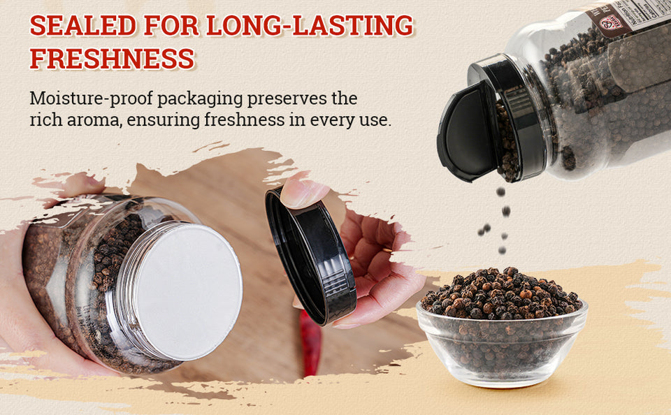 52USA Salt & Pepper Grinder Refill Bundle: Coarse Pink Salt 39 oz + Fine Pink Salt 39 oz + White Salt Coarse 39 oz + Whole Black Peppercorns 18 oz – 4-Bottle Seasoning Set