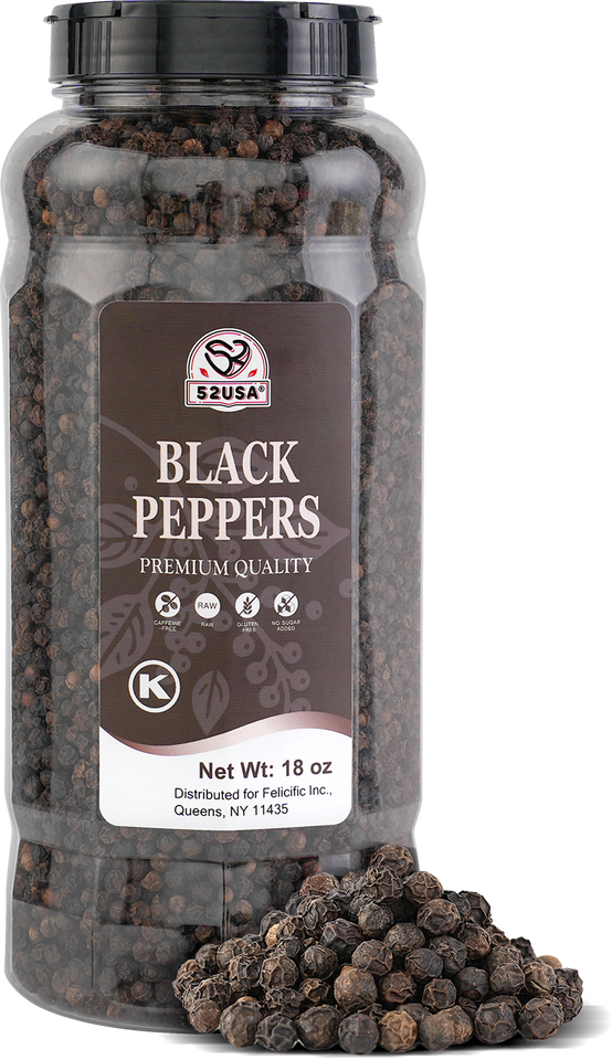 52USA Grinder Refill Trio: Fine Pink Salt 39 oz + Coarse White Salt 39 oz + Whole Black Peppercorns 18 oz – 3-Bottle Seasoning Set