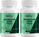 Heivy Magnesium Oxide 400 mg – Muscle Recovery & Relaxation Support | 240 Tablets