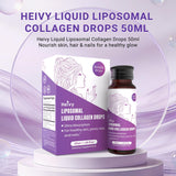 Heivy High Potency Biotin & Collagen 70,000 mcg Liquid Drops for Women, Hair Growth Support, Strong Skin Nails - Made in USA - 50mL