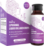 Heivy High Potency Biotin & Collagen 70,000 mcg Liquid Drops for Women, Hair Growth Support, Strong Skin Nails - Made in USA - 50mL