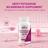Heivy Potassium 1020 mg – Electrolyte & Heart Support | 240 Veg Capsules