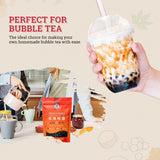 52usa Boba Tapioca Pearl, Black Sugar Flavor, Ready in 5 Minutes, 8.8 Oz.