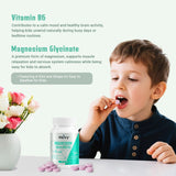 Heivy Kids Calming Supplement, Contains Magnesium Glycinate 100mg & Vitamin B6, Support Calm & Relax, Calm Mind and Body, Berry Flavor for Age 4+ (60 Servings), Vegan, Gluten-Free, Made in USA