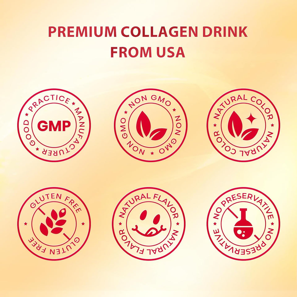 Heivy Liquid Collagen Drink for Women – 10,000 mg Marine Collagen + CoQ10