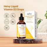 Heivy Liquid Vitamin D3 Drops 4000 IU – Pineapple Flavor | Bone & Immune Support | 2 fl oz (Pack of 2)