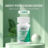 Heivy Potassium Iodide 130mg - 120 Tablets – Pills for Emergency Use, Thyroid & Immunity Support – Potassium Supplements– Made in USA