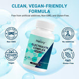 Heivy Pure Electrolytes Complex Capsules – 7-in-1 Hydration & Muscle Support, Vegan, Allergen-Free, 120 Capsules (US GMP Certified)