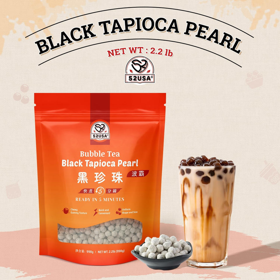 52usa Bubble Tea Black Tapioca Pearl 2.2 LB