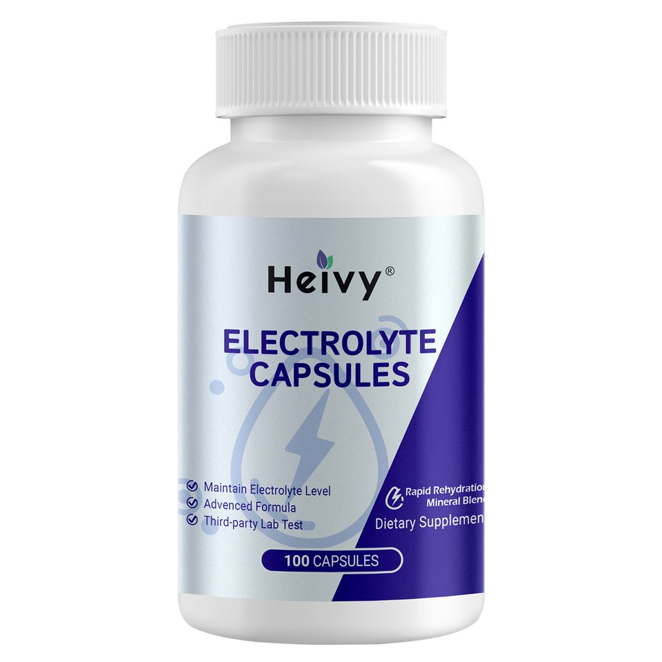 Heivy Electrolyte Capsules – Sugar-Free Hydration & Mineral Support 100cnt
