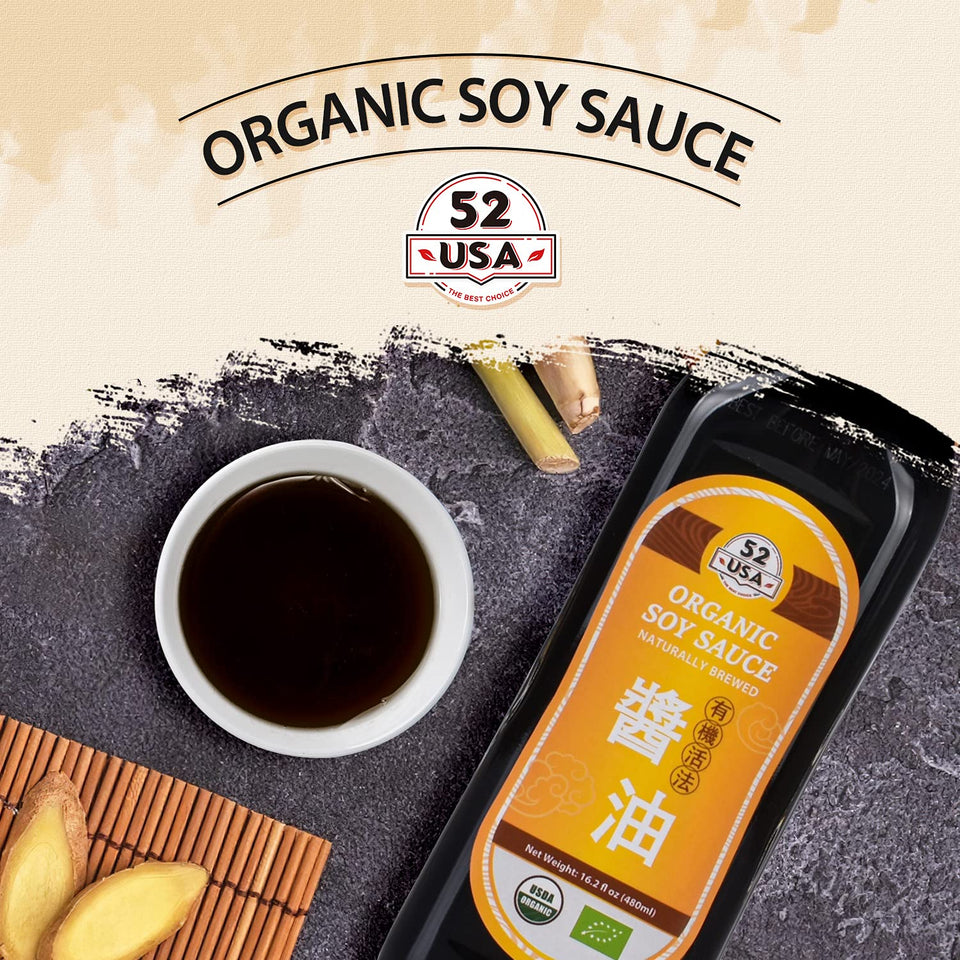 52USA Organic Naturally Brewed Soy Sauce