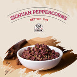52USA Sichuan Peppercorns, Szechuan Peppercorns 8oz Bottle –Authentic Whole Red Sichuan Pepper, Strong Flavor with Tingly Numbness, Essential Spice for Mapo Tofu, Kung Pao Chicken, Asian Cuisine