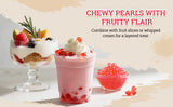 52USA Strawberry Popping Boba Peals 7.05 Pounds, Bursting Boba Pearls for Bubble Tea, Beverages, Ice Cream, Shakes, Yogurt, Desserts, Smoothies & Drinks Toppings