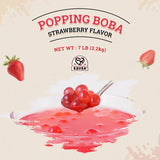 52USA Strawberry Popping Boba Peals 7.05 Pounds, Bursting Boba Pearls for Bubble Tea, Beverages, Ice Cream, Shakes, Yogurt, Desserts, Smoothies & Drinks Toppings