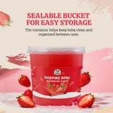 52USA Popping Boba Variety Pack, Bursting Boba Pearls for Bubble Tea, Beverages, Ice Cream (Strawberry 7 LB + Lychee 1.1 LB)