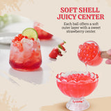 52USA Strawberry Popping Boba Peals 7.05 Pounds, Bursting Boba Pearls for Bubble Tea, Beverages, Ice Cream, Shakes, Yogurt, Desserts, Smoothies & Drinks Toppings