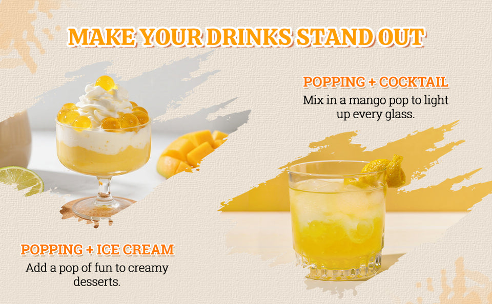 52USA Popping Boba Duo: Passion Fruit + Mango 3.2kg Each – Tropical Bursting Pearls for Bubble Tea & Summer Drinks