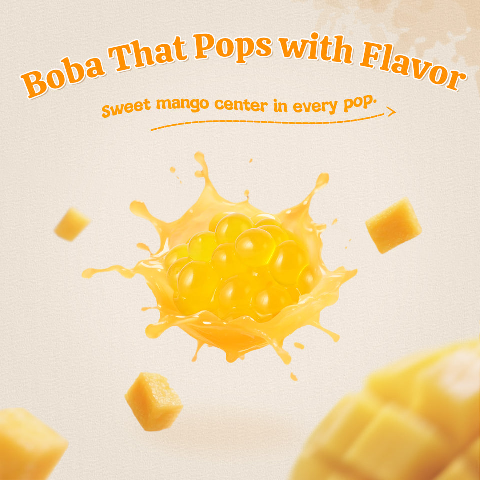 52USA Popping Boba Duo: Passion Fruit + Mango 3.2kg Each – Tropical Bursting Pearls for Bubble Tea & Summer Drinks