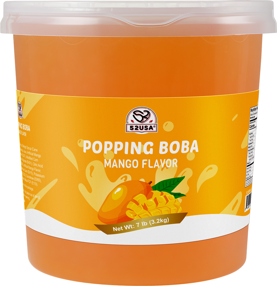 52USA Popping Boba Duo: Passion Fruit + Mango 3.2kg Each – Tropical Bursting Pearls for Bubble Tea & Summer Drinks