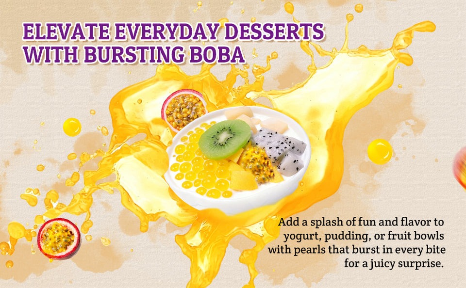 52USA Popping Boba Duo: Passion Fruit + Mango 3.2kg Each – Tropical Bursting Pearls for Bubble Tea & Summer Drinks