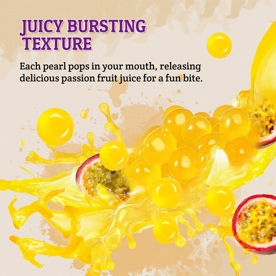 52USA Popping Boba Duo: Passion Fruit + Mango 3.2kg Each – Tropical Bursting Pearls for Bubble Tea & Summer Drinks