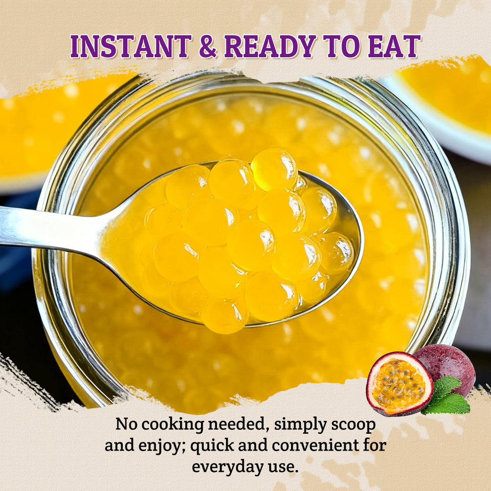 52USA Popping Boba Duo: Passion Fruit + Mango 3.2kg Each – Tropical Bursting Pearls for Bubble Tea & Summer Drinks
