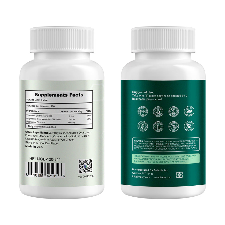 Heivy Magnesium Glycinate with B6